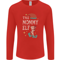 The Mommy Elf Funny Christmas Xmas Mens Long Sleeve T-Shirt Red