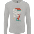 The Mommy Elf Funny Christmas Xmas Mens Long Sleeve T-Shirt Sports Grey