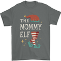 The Mommy Elf Funny Christmas Xmas Mens T-Shirt 100% Cotton Charcoal