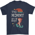 The Mommy Elf Funny Christmas Xmas Mens T-Shirt 100% Cotton Navy Blue