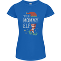 The Mommy Elf Funny Christmas Xmas Womens Petite Cut T-Shirt Royal Blue