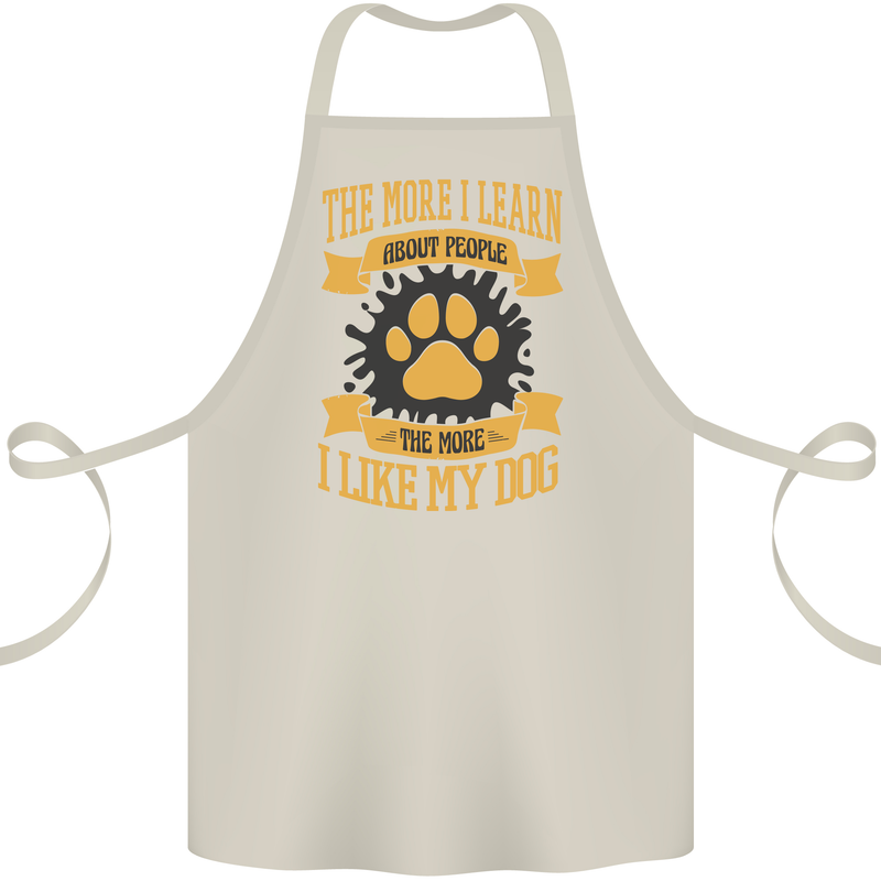 The More I Like My Dog Funny Cotton Apron 100% Organic Natural