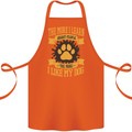 The More I Like My Dog Funny Cotton Apron 100% Organic Orange