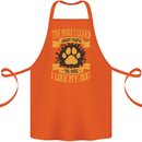 The More I Like My Dog Funny Cotton Apron 100% Organic Orange