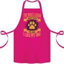 The More I Like My Dog Funny Cotton Apron 100% Organic Pink
