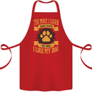The More I Like My Dog Funny Cotton Apron 100% Organic Red