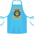The More I Like My Dog Funny Cotton Apron 100% Organic Turquoise