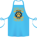 The More I Like My Dog Funny Cotton Apron 100% Organic Turquoise