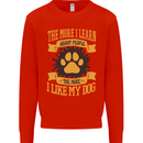The More I Like My Dog Funny Kids Sweatshirt Jumper Bright Red