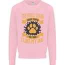 The More I Like My Dog Funny Kids Sweatshirt Jumper Light Pink