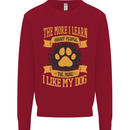 The More I Like My Dog Funny Kids Sweatshirt Jumper Red