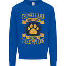 The More I Like My Dog Funny Kids Sweatshirt Jumper Royal Blue