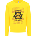 The More I Like My Dog Funny Kids Sweatshirt Jumper Yellow