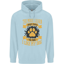 The More I Like My Dog Funny Mens 80% Cotton Hoodie Light Blue