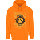 The More I Like My Dog Funny Mens 80% Cotton Hoodie Orange