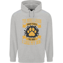 The More I Like My Dog Funny Mens 80% Cotton Hoodie Sports Grey