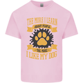 The More I Like My Dog Funny Mens Cotton T-Shirt Tee Top Light Pink