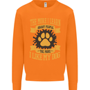 The More I Like My Dog Funny Mens Sweatshirt Jumper Orange