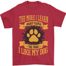 The More I Like My Dog Funny Mens T-Shirt 100% Cotton Red