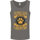 The More I Like My Dog Funny Mens Vest Tank Top Charcoal