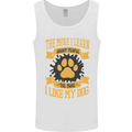 The More I Like My Dog Funny Mens Vest Tank Top White