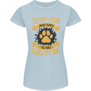 The More I Like My Dog Funny Womens Petite Cut T-Shirt Light Blue