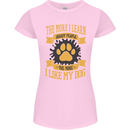 The More I Like My Dog Funny Womens Petite Cut T-Shirt Light Pink
