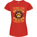 The More I Like My Dog Funny Womens Petite Cut T-Shirt Red