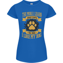 The More I Like My Dog Funny Womens Petite Cut T-Shirt Royal Blue
