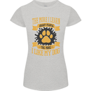 The More I Like My Dog Funny Womens Petite Cut T-Shirt Sports Grey