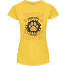 The More I Like My Dog Funny Womens Petite Cut T-Shirt Yellow