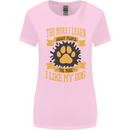 The More I Like My Dog Funny Womens Wider Cut T-Shirt Light Pink