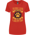 The More I Like My Dog Funny Womens Wider Cut T-Shirt Red