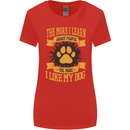 The More I Like My Dog Funny Womens Wider Cut T-Shirt Red