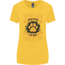 The More I Like My Dog Funny Womens Wider Cut T-Shirt Yellow