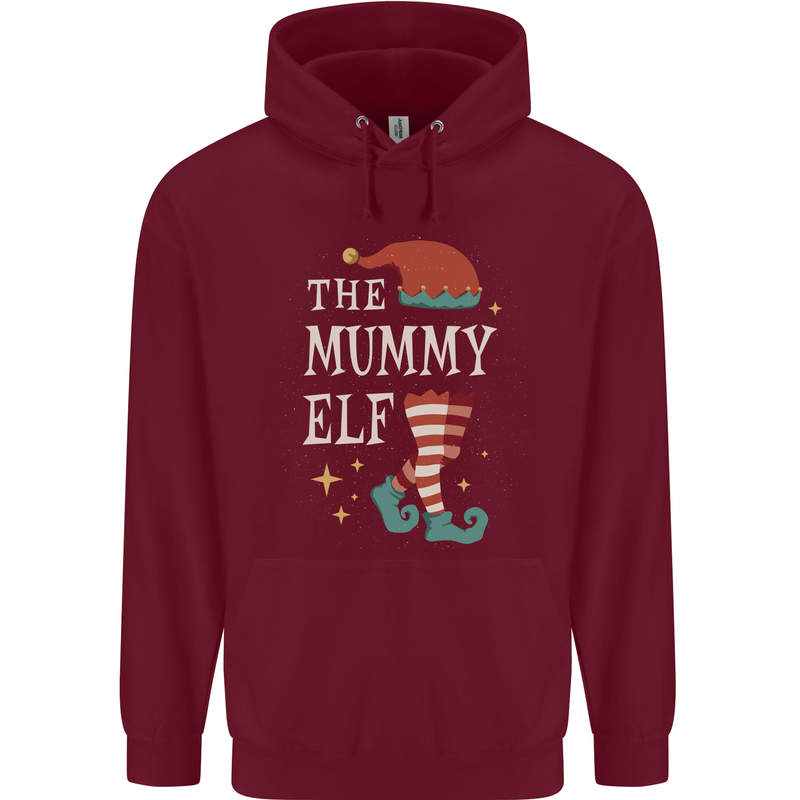 The Mummy Elf Funny Christmas Xmas Childrens Kids Hoodie Maroon