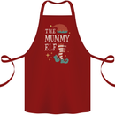 The Mummy Elf Funny Christmas Xmas Cotton Apron 100% Organic Maroon