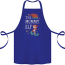 The Mummy Elf Funny Christmas Xmas Cotton Apron 100% Organic Royal Blue