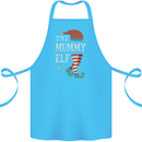 The Mummy Elf Funny Christmas Xmas Cotton Apron 100% Organic Turquoise