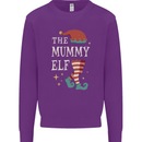 The Mummy Elf Funny Christmas Xmas Kids Sweatshirt Jumper Purple