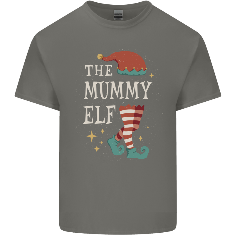 The Mummy Elf Funny Christmas Xmas Kids T-Shirt Childrens Charcoal