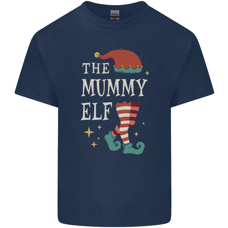 The Mummy Elf Funny Christmas Xmas Kids T-Shirt Childrens Navy Blue