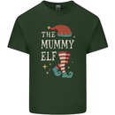 The Mummy Elf Funny Christmas Xmas Mens Cotton T-Shirt Tee Top Forest Green