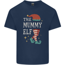 The Mummy Elf Funny Christmas Xmas Mens Cotton T-Shirt Tee Top Navy Blue