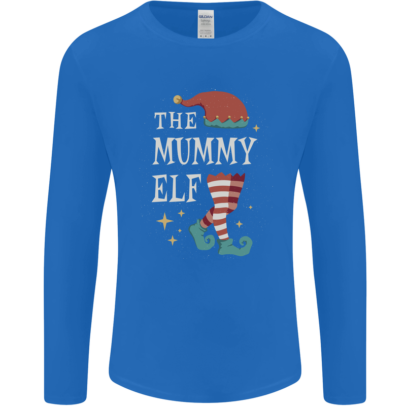 The Mummy Elf Funny Christmas Xmas Mens Long Sleeve T-Shirt Royal Blue