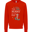 The Mummy Elf Funny Christmas Xmas Mens Sweatshirt Jumper Bright Red