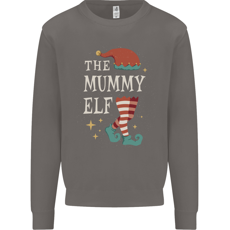 The Mummy Elf Funny Christmas Xmas Mens Sweatshirt Jumper Charcoal