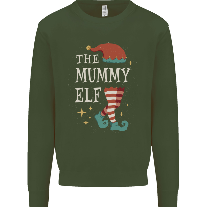 The Mummy Elf Funny Christmas Xmas Mens Sweatshirt Jumper Forest Green