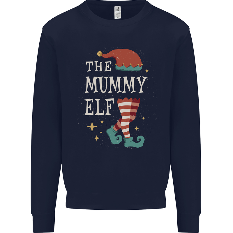 The Mummy Elf Funny Christmas Xmas Mens Sweatshirt Jumper Navy Blue