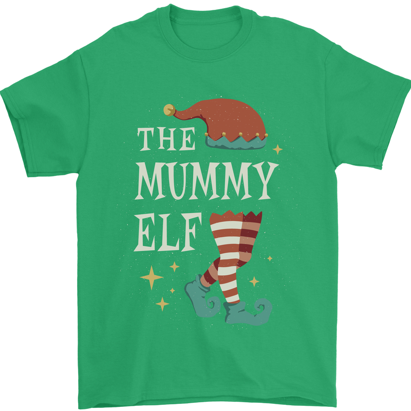 The Mummy Elf Funny Christmas Xmas Mens T-Shirt 100% Cotton Irish Green